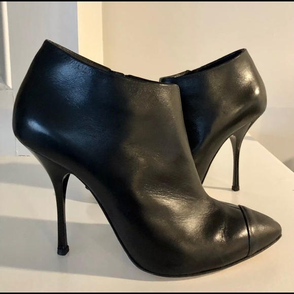 SOLD! Giuseppe Zanotti Leather Ankle Boots US 8-8.5 Eu39 - Picture 2 of 11